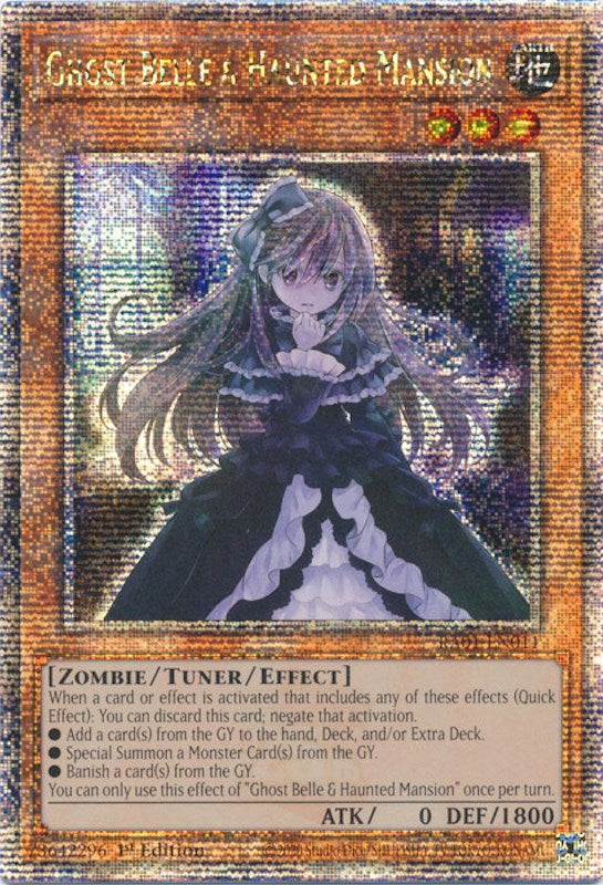 Ghost Belle & Haunted Mansion [RA01-EN011] Quarter Century Secret Rare | Mega City Incorporated