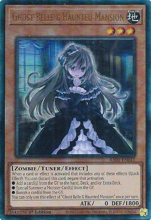 Ghost Belle & Haunted Mansion [RA01-EN011] Prismatic Ultimate Rare | Mega City Incorporated