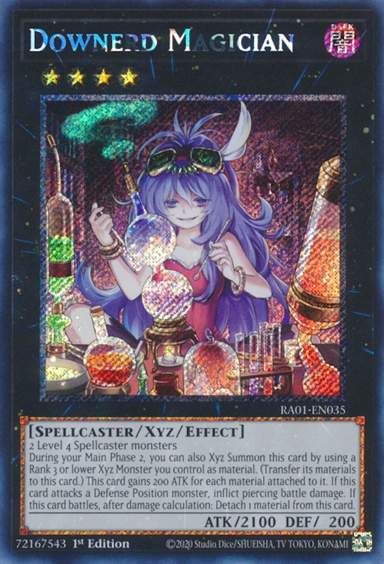 Downerd Magician [RA01-EN035] Platinum Secret Rare | Mega City Incorporated