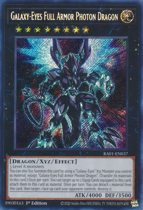 Galaxy-Eyes Full Armor Photon Dragon [RA01-EN037] Secret Rare | Mega City Incorporated