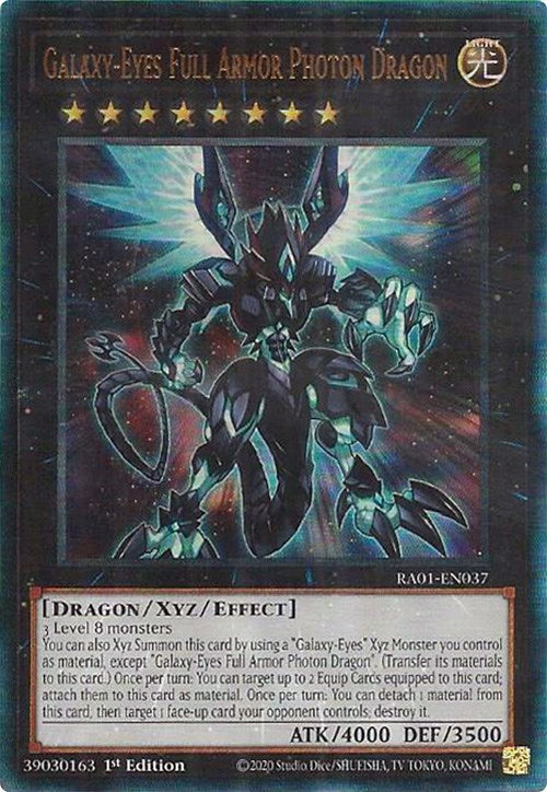 Galaxy-Eyes Full Armor Photon Dragon [RA01-EN037] Prismatic Ultimate Rare | Mega City Incorporated