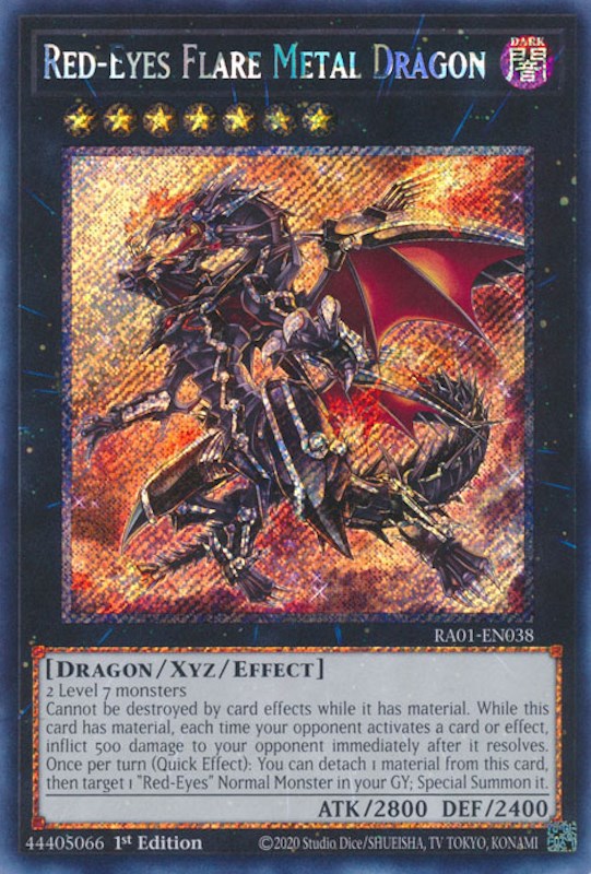 Red-Eyes Flare Metal Dragon [RA01-EN038] Platinum Secret Rare | Mega City Incorporated