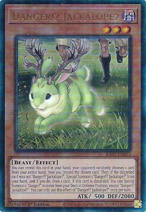 Danger!? Jackalope? [RA01-EN013] Prismatic Ultimate Rare | Mega City Incorporated