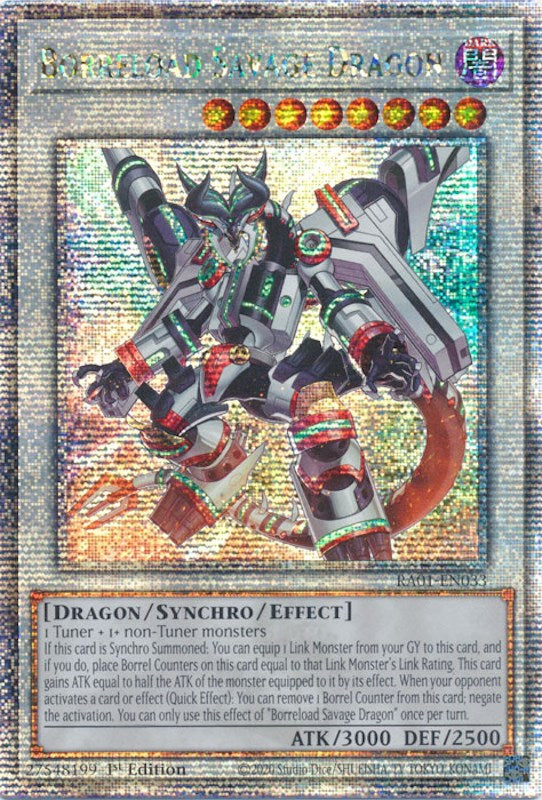 Borreload Savage Dragon [RA01-EN033] Quarter Century Secret Rare | Mega City Incorporated