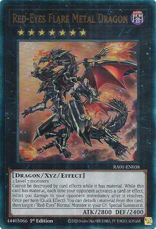 Red-Eyes Flare Metal Dragon [RA01-EN038] Prismatic Ultimate Rare | Mega City Incorporated