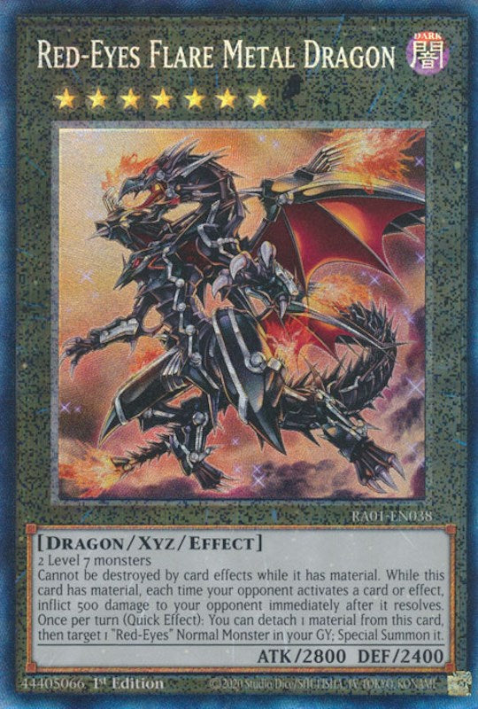 Red-Eyes Flare Metal Dragon [RA01-EN038] Prismatic Collector's Rare | Mega City Incorporated