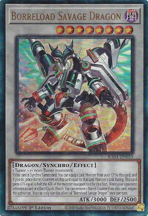 Borreload Savage Dragon [RA01-EN033] Prismatic Ultimate Rare | Mega City Incorporated