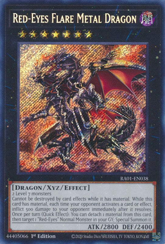 Red-Eyes Flare Metal Dragon [RA01-EN038] Secret Rare | Mega City Incorporated