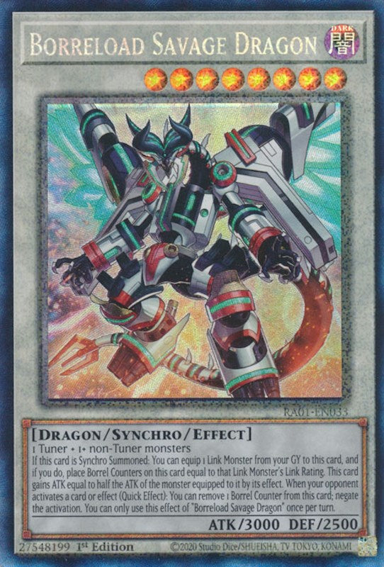 Borreload Savage Dragon [RA01-EN033] Prismatic Collector's Rare | Mega City Incorporated