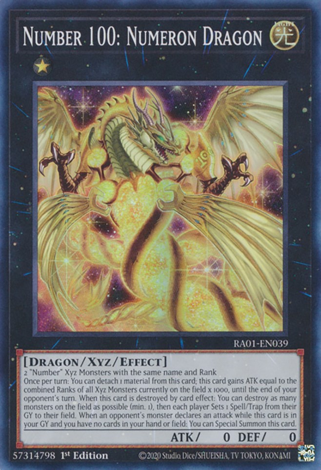 Number 100: Numeron Dragon [RA01-EN039] Super Rare | Mega City Incorporated