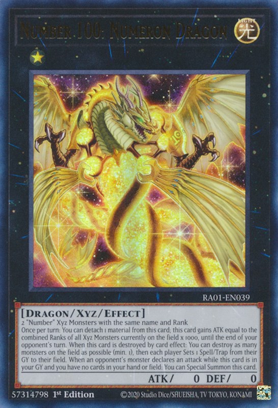 Number 100: Numeron Dragon [RA01-EN039] Ultra Rare | Mega City Incorporated