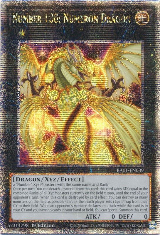 Number 100: Numeron Dragon [RA01-EN039] Quarter Century Secret Rare | Mega City Incorporated