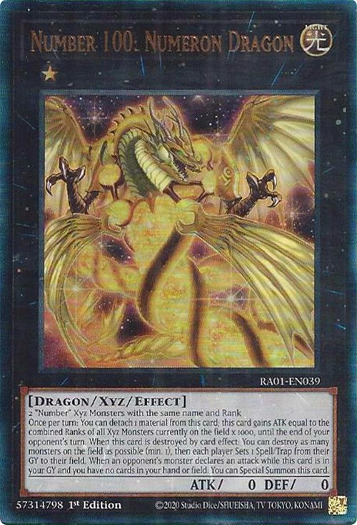 Number 100: Numeron Dragon [RA01-EN039] Prismatic Ultimate Rare | Mega City Incorporated