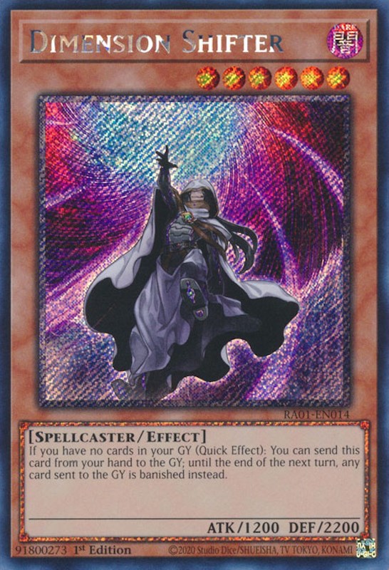 Dimension Shifter [RA01-EN014] Platinum Secret Rare | Mega City Incorporated