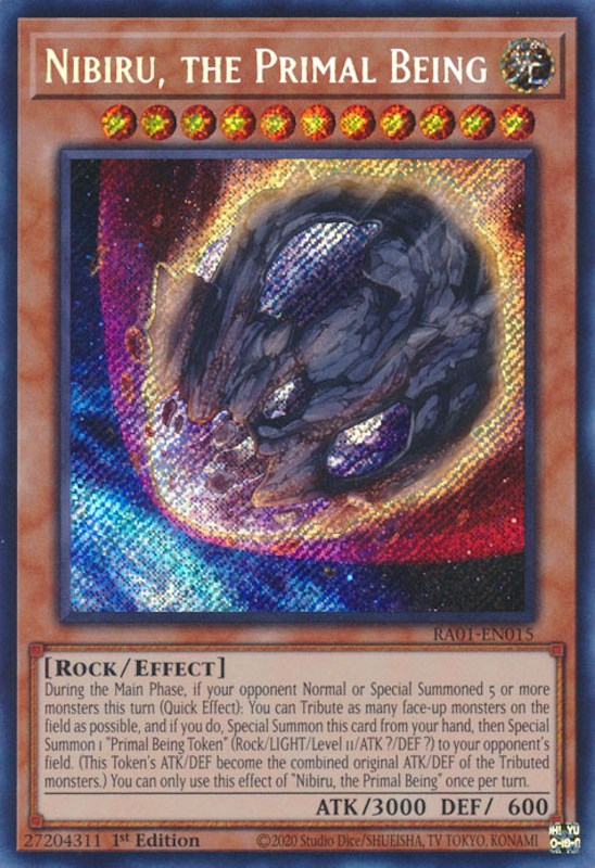 Nibiru, the Primal Being [RA01-EN015] Secret Rare | Mega City Incorporated