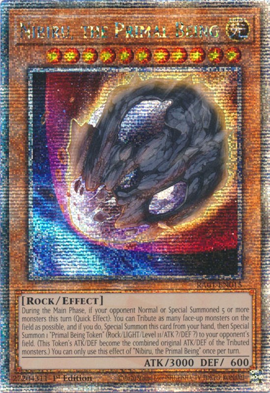 Nibiru, the Primal Being [RA01-EN015] Quarter Century Secret Rare | Mega City Incorporated