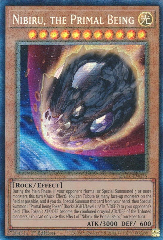 Nibiru, the Primal Being [RA01-EN015] Prismatic Collector's Rare | Mega City Incorporated