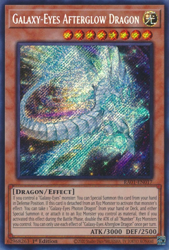 Galaxy-Eyes Afterglow Dragon [RA01-EN017] Secret Rare | Mega City Incorporated