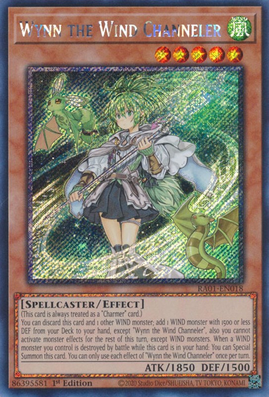 Wynn the Wind Channeler [RA01-EN018] Platinum Secret Rare | Mega City Incorporated