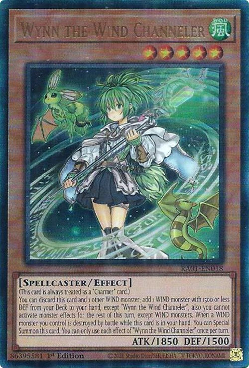 Wynn the Wind Channeler [RA01-EN018] Prismatic Ultimate Rare | Mega City Incorporated