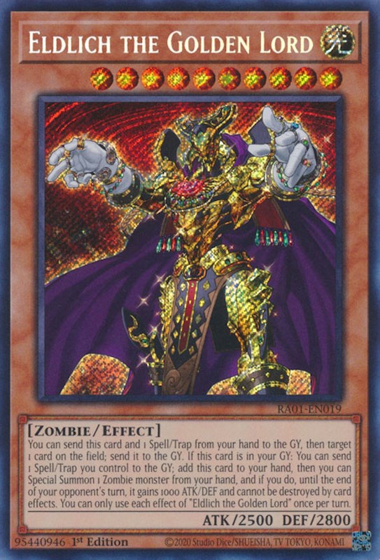 Eldlich the Golden Lord [RA01-EN019] Secret Rare | Mega City Incorporated