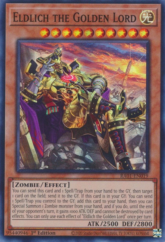 Eldlich the Golden Lord (Alternate Art) [RA01-EN019] Super Rare | Mega City Incorporated