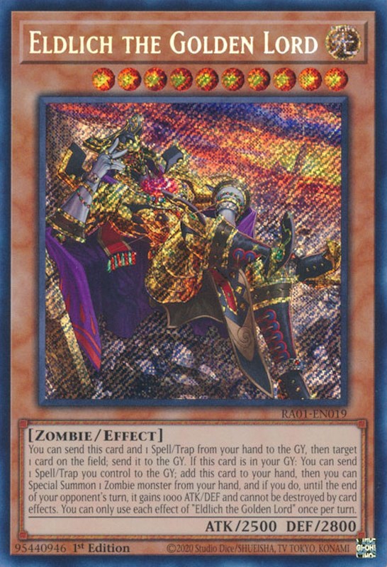 Eldlich the Golden Lord (Alternate Art) [RA01-EN019] Secret Rare | Mega City Incorporated