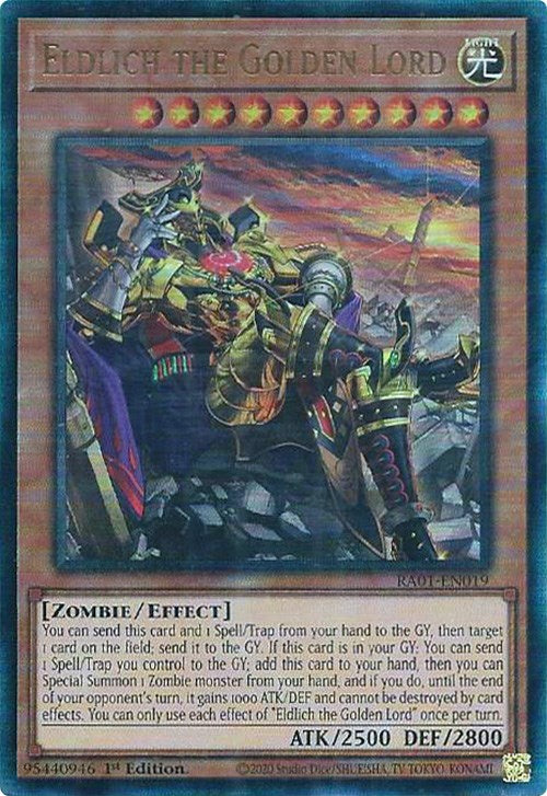 Eldlich the Golden Lord (Alternate Art) [RA01-EN019] Prismatic Ultimate Rare | Mega City Incorporated