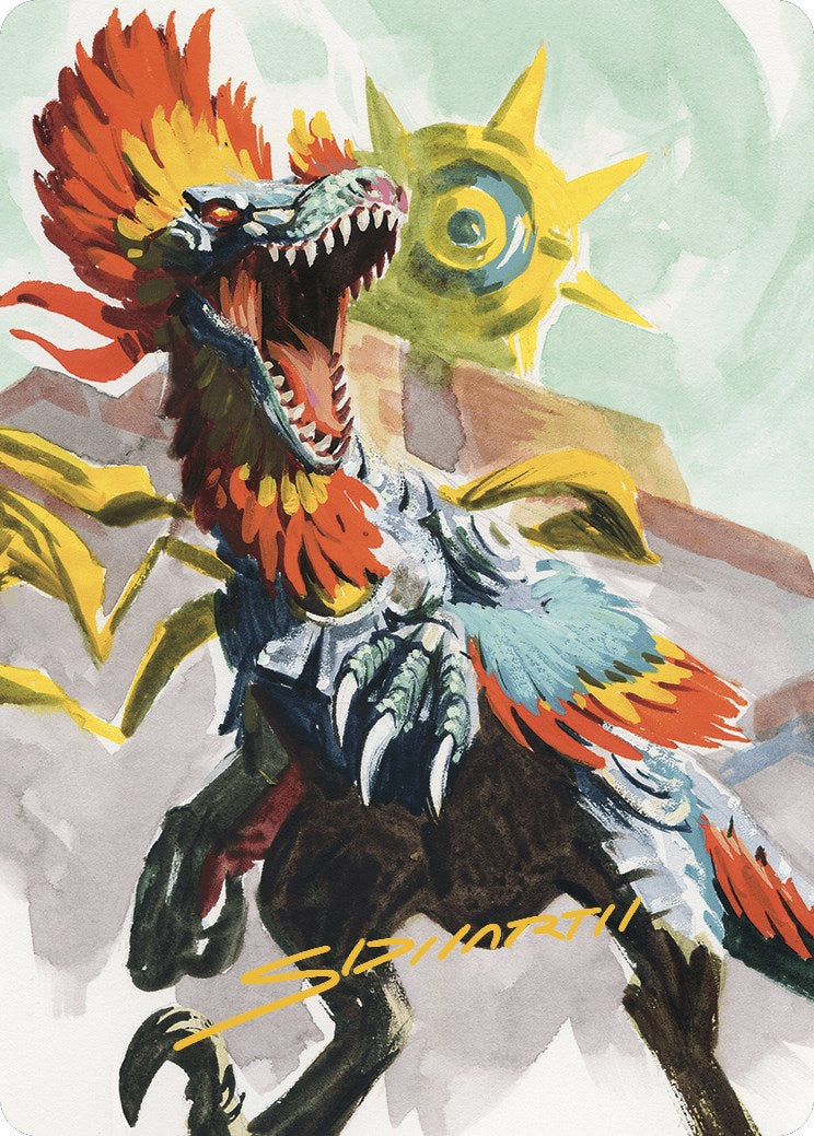 Pantlaza, Sun-Favored Art Card (Gold-Stamped Signature) [The Lost Caverns of Ixalan Art Series] | Mega City Incorporated