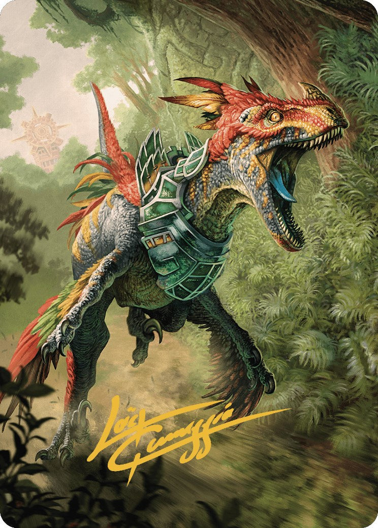 Dinosaur Token Art Card (Gold-Stamped Signature) [The Lost Caverns of Ixalan Art Series] | Mega City Incorporated