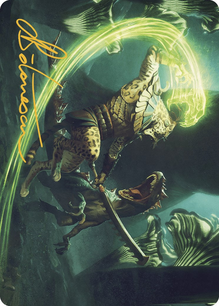Contest of Claws Art Card (Gold-Stamped Signature) [The Lost Caverns of Ixalan Art Series] | Mega City Incorporated