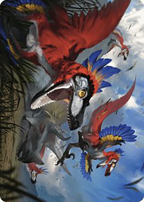 Wrathful Raptors Art Card [The Lost Caverns of Ixalan Art Series] | Mega City Incorporated