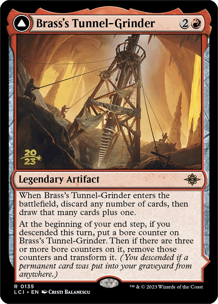 Brass's Tunnel-Grinder // Tecutlan, the Searing Rift [The Lost Caverns of Ixalan Prerelease Cards] | Mega City Incorporated