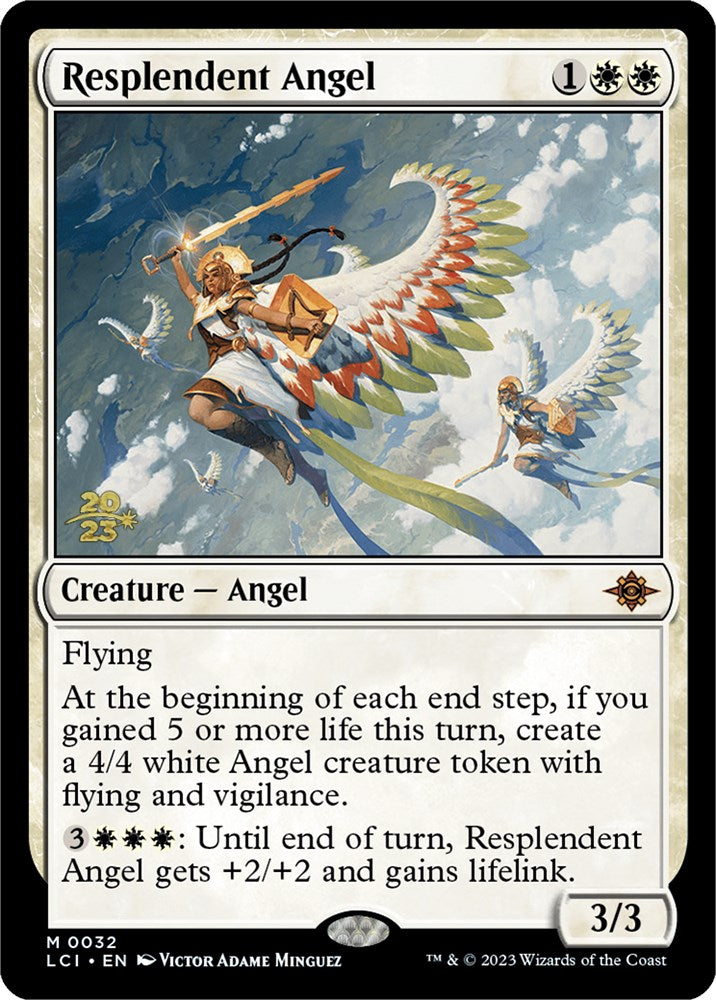 Resplendent Angel (LCI) [The Lost Caverns of Ixalan Prerelease Cards] | Mega City Incorporated