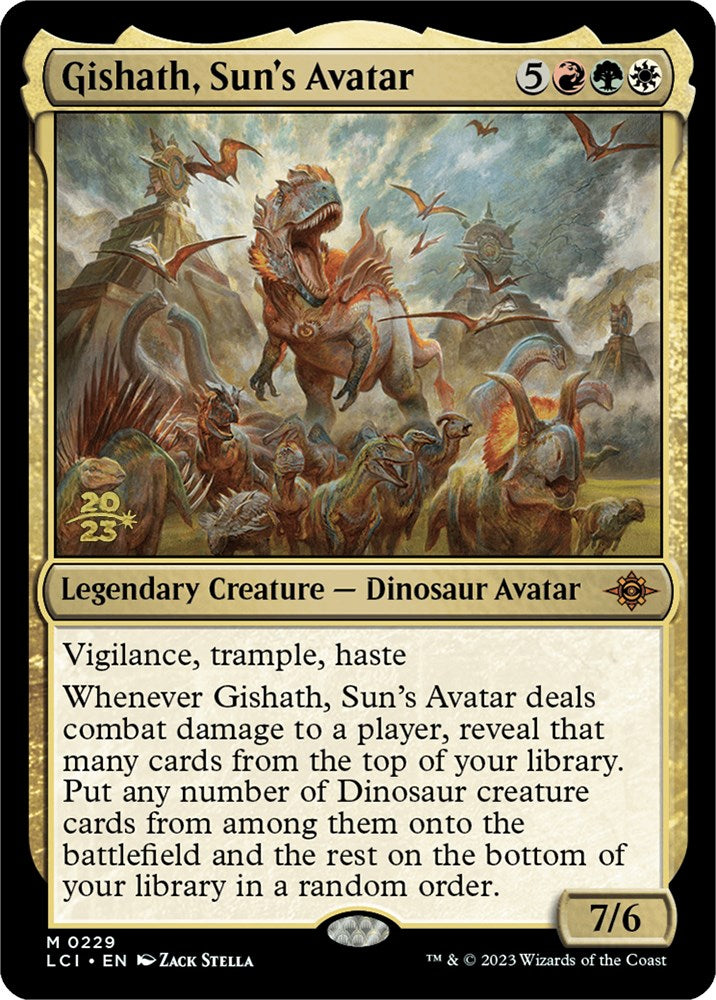 Gishath, Sun's Avatar (LCI) [The Lost Caverns of Ixalan Prerelease Cards] | Mega City Incorporated