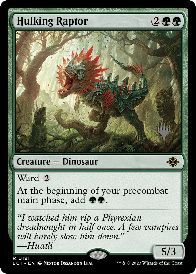 Hulking Raptor (Promo Pack) [The Lost Caverns of Ixalan Promos] | Mega City Incorporated