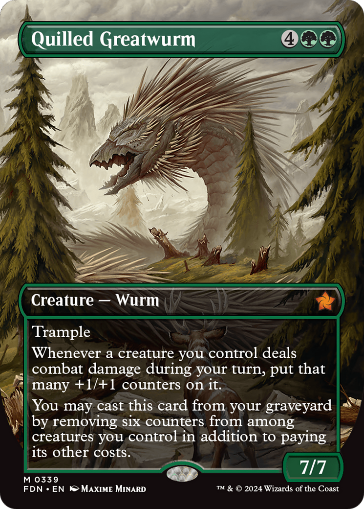 Quilled Greatwurm (Borderless) [Foundations] | Mega City Incorporated