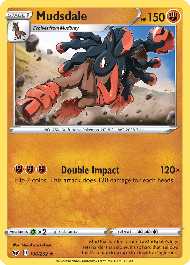 Mudsdale (106/202) [Sword & Shield: Base Set] | Mega City Incorporated