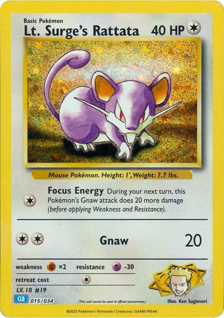 Lt. Surge's Rattata [Trading Card Game Classic] | Mega City Incorporated