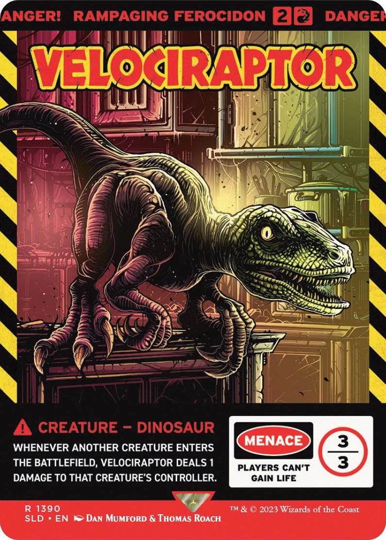 Velociraptor - Rampaging Ferocidon [Secret Lair Drop Series] | Mega City Incorporated