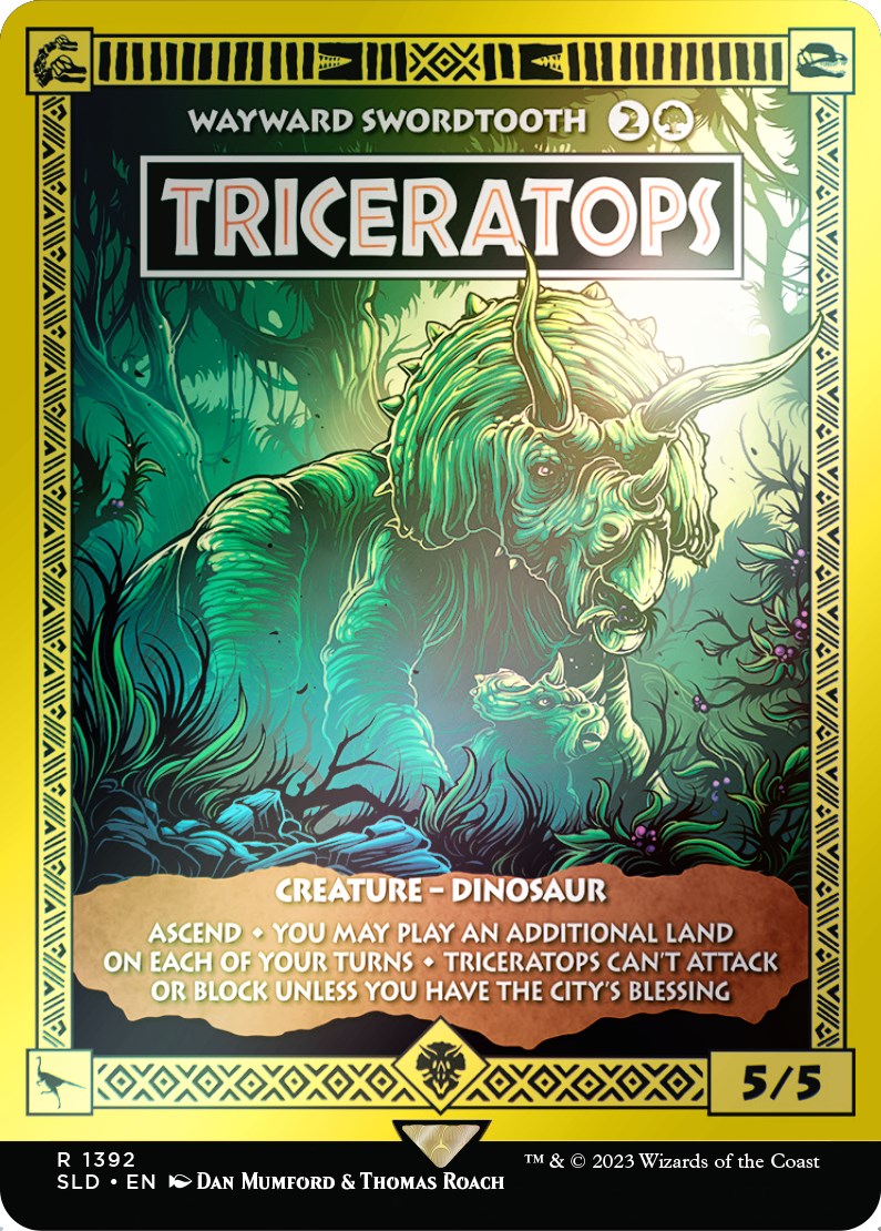 Triceratops - Wayward Swordtooth (Rainbow Foil) [Secret Lair Drop Series] | Mega City Incorporated