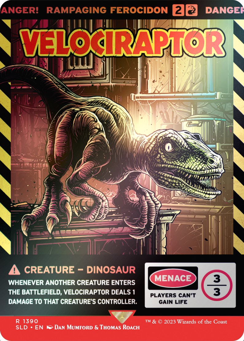 Velociraptor - Rampaging Ferocidon (Rainbow Foil) [Secret Lair Drop Series] | Mega City Incorporated