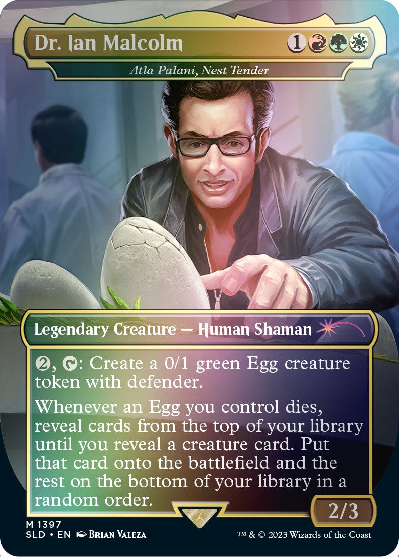 Dr. Ian Malcolm - Atla Palani, Nest Tender (Rainbow Foil) [Secret Lair Drop Series] | Mega City Incorporated