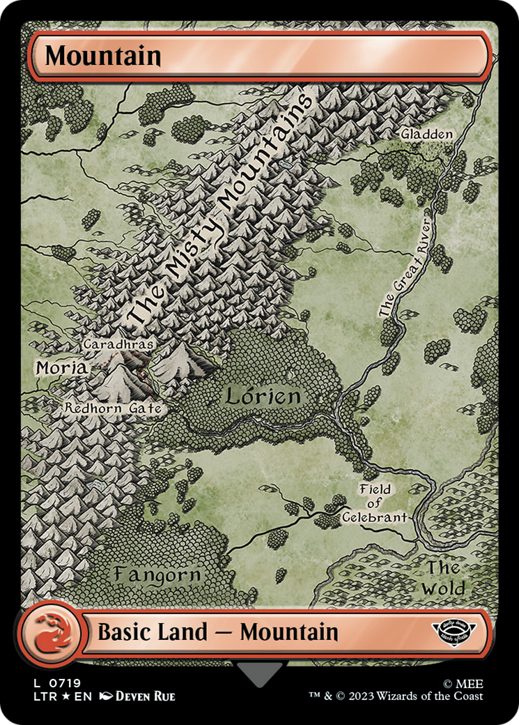 Mountain (719) (Surge Foil) [The Lord of the Rings: Tales of Middle-Earth] | Mega City Incorporated