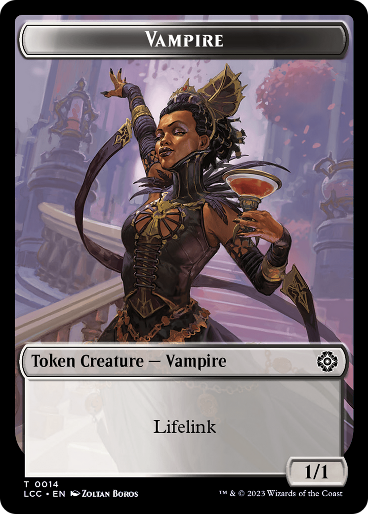 Vampire (0014) // Vampire Demon Double-Sided Token [The Lost Caverns of Ixalan Commander Tokens] | Mega City Incorporated