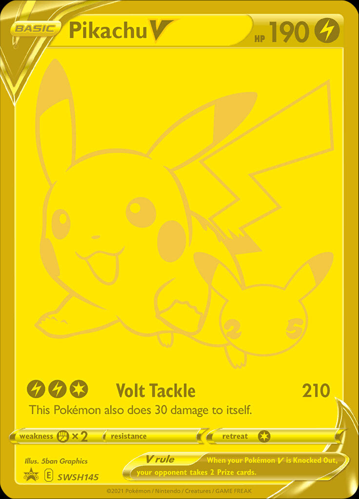 Pikachu V (SWSH145) (Celebrations) [Sword & Shield: Black Star Promos] | Mega City Incorporated