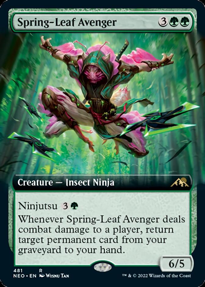 Spring-Leaf Avenger (Extended Art) [Kamigawa: Neon Dynasty] | Mega City Incorporated