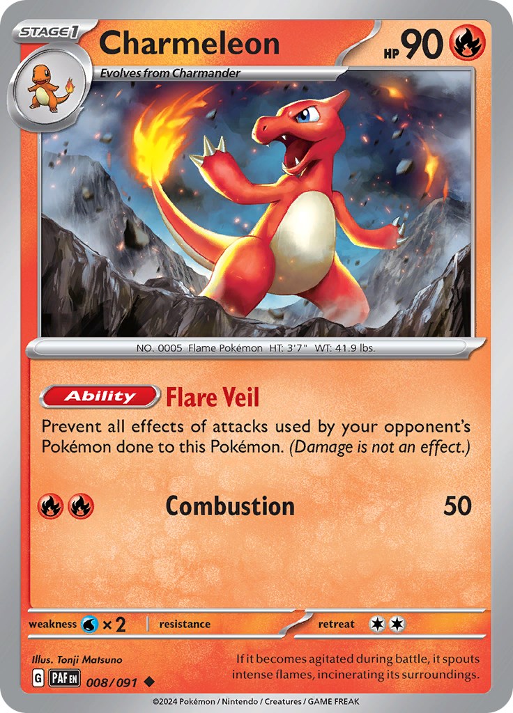 Charmeleon (008/091) [Scarlet & Violet: Paldean Fates] | Mega City Incorporated