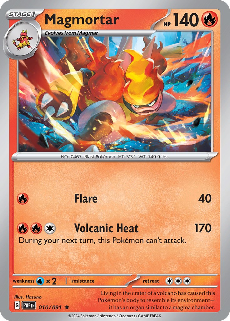 Magmortar (010/091) [Scarlet & Violet: Paldean Fates] | Mega City Incorporated