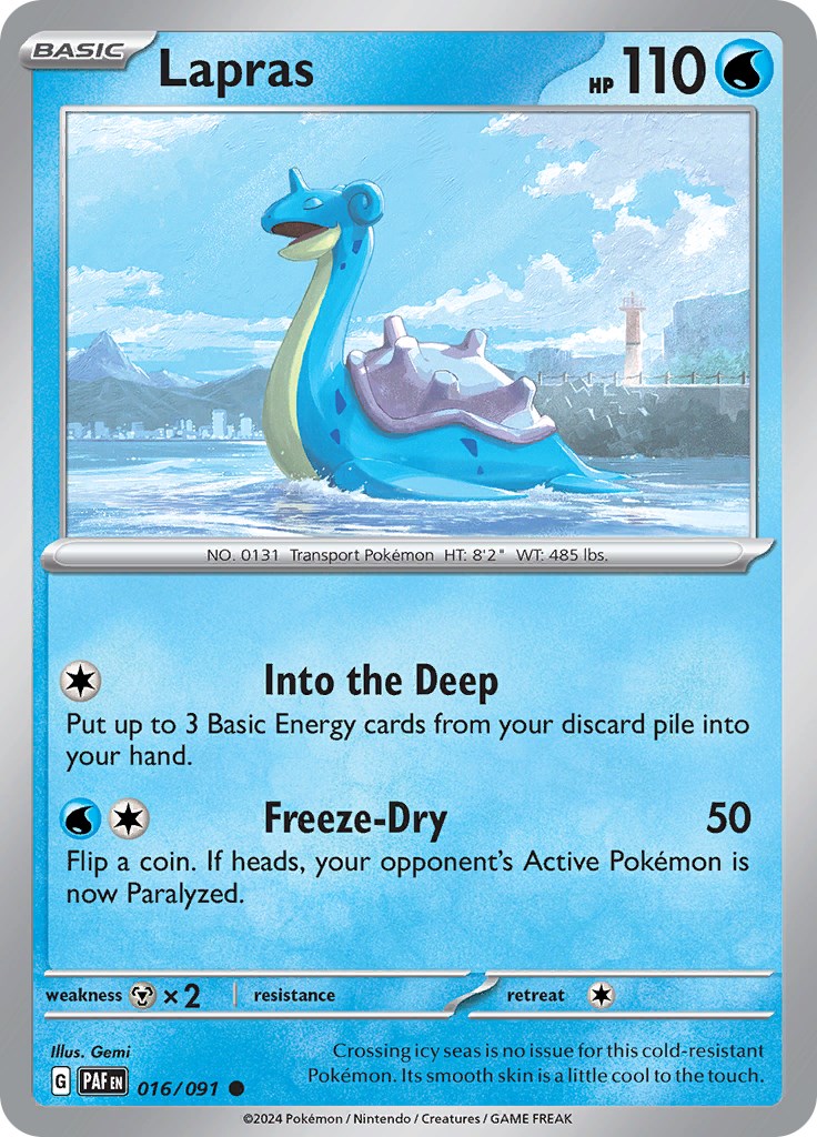 Lapras (016/091) [Scarlet & Violet: Paldean Fates] | Mega City Incorporated